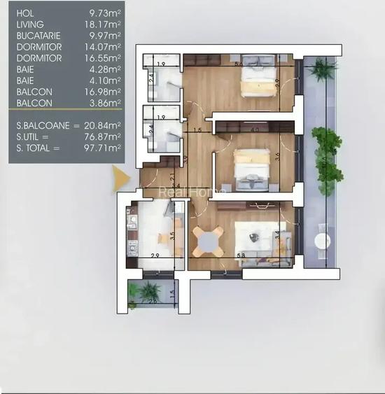 3 Camere | premium | 4 lifturi | 10 minute Metrou | finalizat - 2