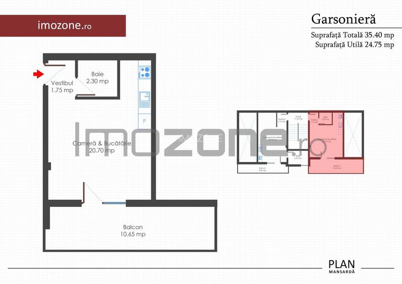 Garsoniera de vanzare, bloc nou, finisatala cheie, centrala termica individuala - 1
