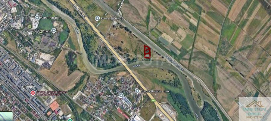 Teren 6667 Pitesti, zona Sticlelor( Baraj Prundu)