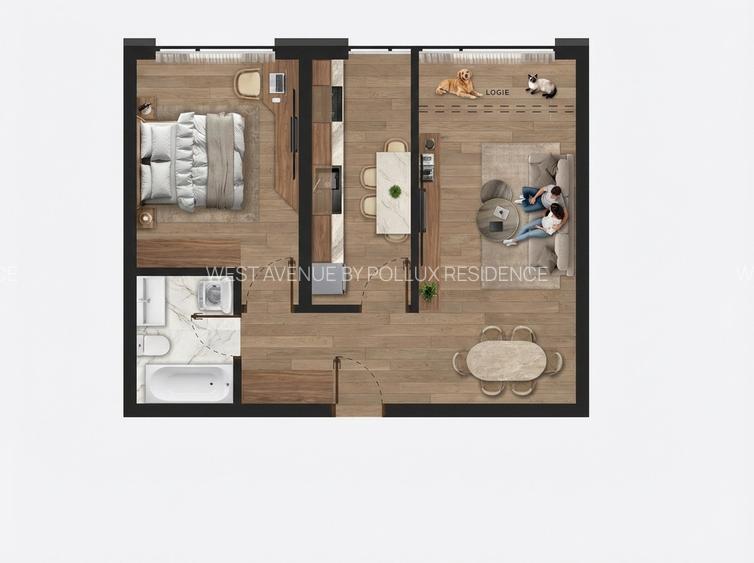 Apartament 2 camere decomandat  Militari West Avenue - 10