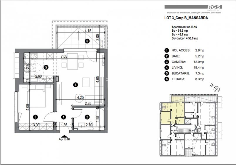 Apartamente 1-2 sau mansarda, suprafete 40-60mp, Complex rezidential Comision 0 - 20