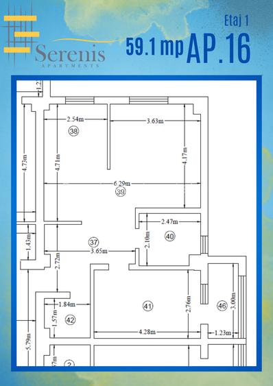 Intabulat!! Ap 2 camere+parcare+boxa, 58.7 mp,Pacurari - 1