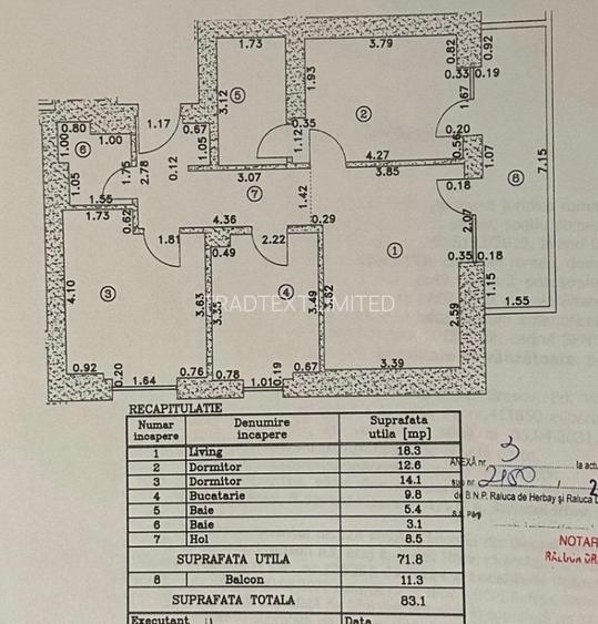 Superb apartament de 3 camere + terasa .Vedere liberă - panoramică! - 8