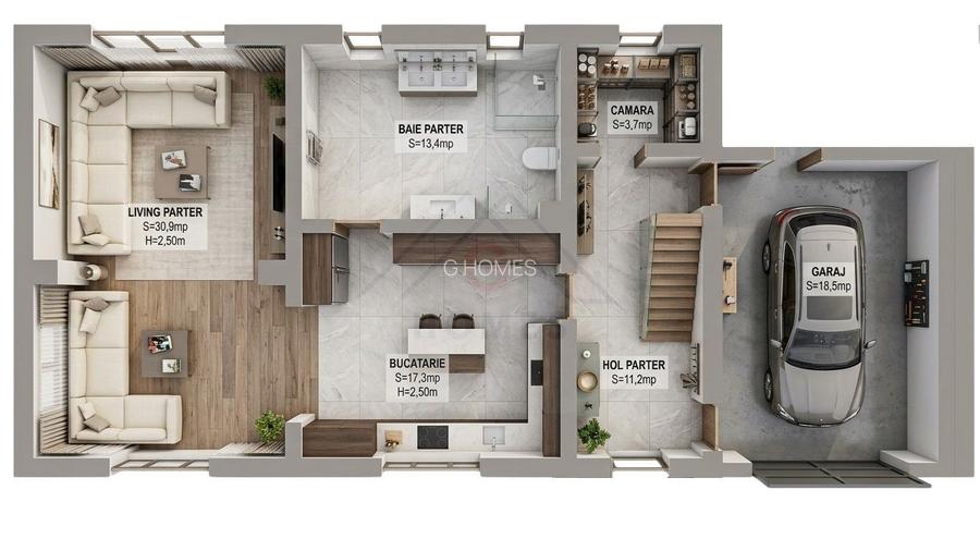 CASA INDIVIDUALA cu garaj LA PRET DE APARTAMENT. Plata esalonata. - 20