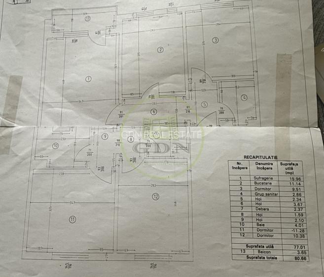 Apartament 4 camere, 80.66 mp, cartier Craiovita, zona Big - 11