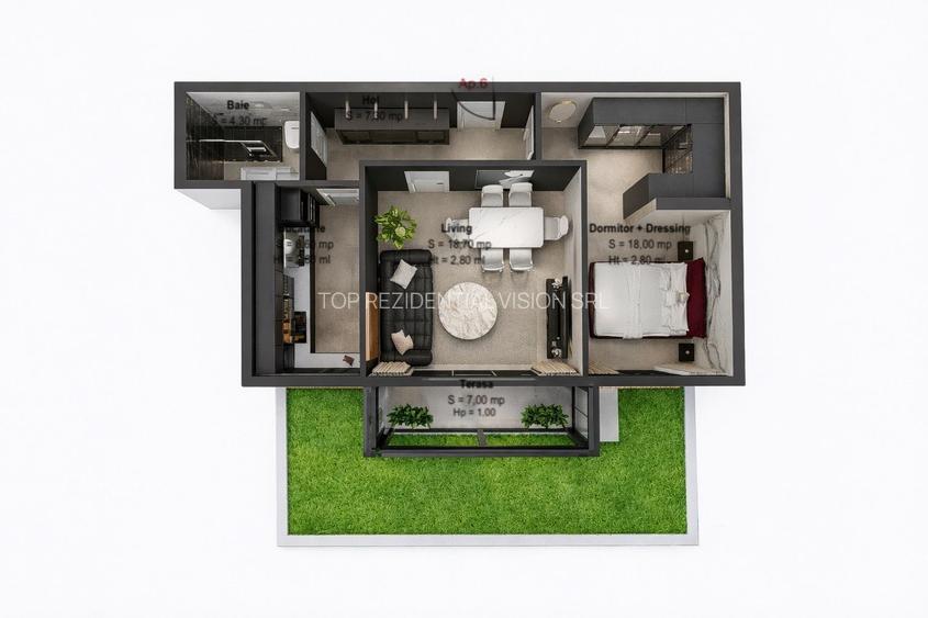 AP. 2CAM DECOMANDAT+GRADINA IN COMPLEX PREMIUM DE 3 BLOCURI P+3! - 7
