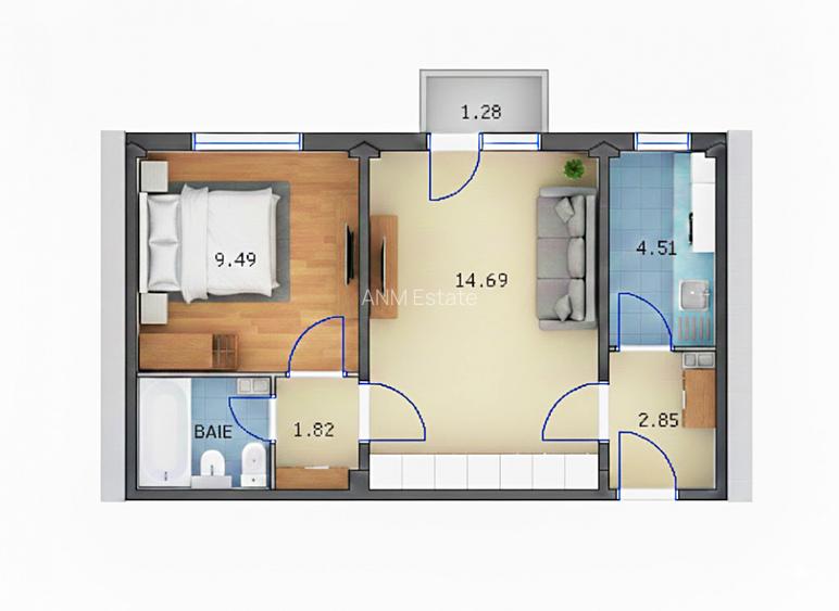 Apartament 2 camere centrala proprie zona Gorjului - 6