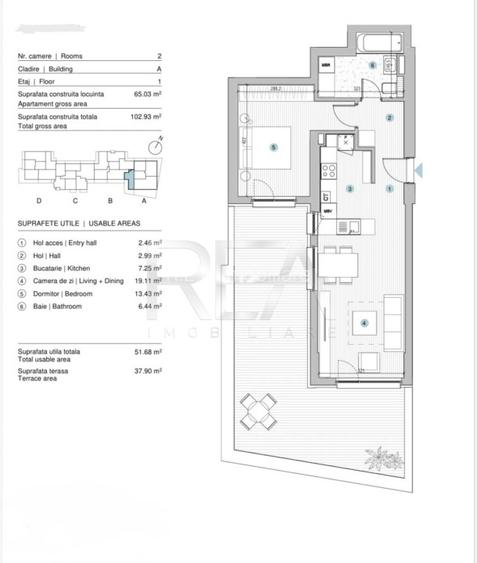 2 Camere+ Terasa de 38 mp Strǎulești - 7
