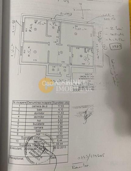 3 camere, decomandat, et. 3/4, Gradinari, 69mp, bloc '80! - 9
