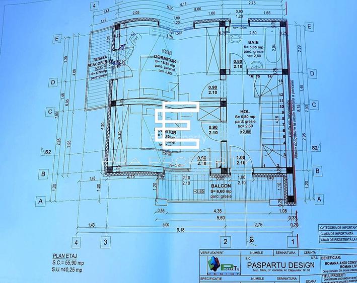 Casă modernă în Sibiu – etaj retras, terase -teren 213 mp - 2
