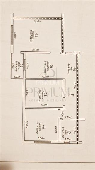 GIROCULUI - 3CAM - CENTRALA/AC - MOBILAT MODERN -PRET EXCELENT - 8