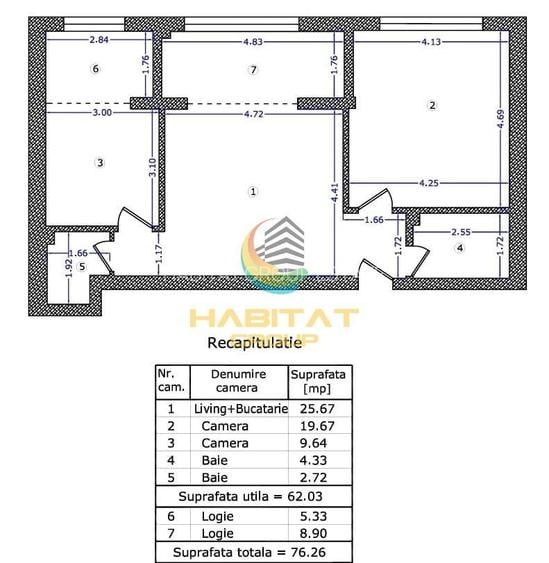 Apartament 3 camere -77mp-Brancoveanu - 9