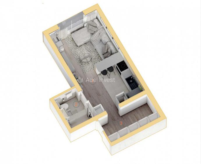 Ploiesti Sud  Fratiei nr 7- garsoniera moderna, gata sa te primeasca - 2