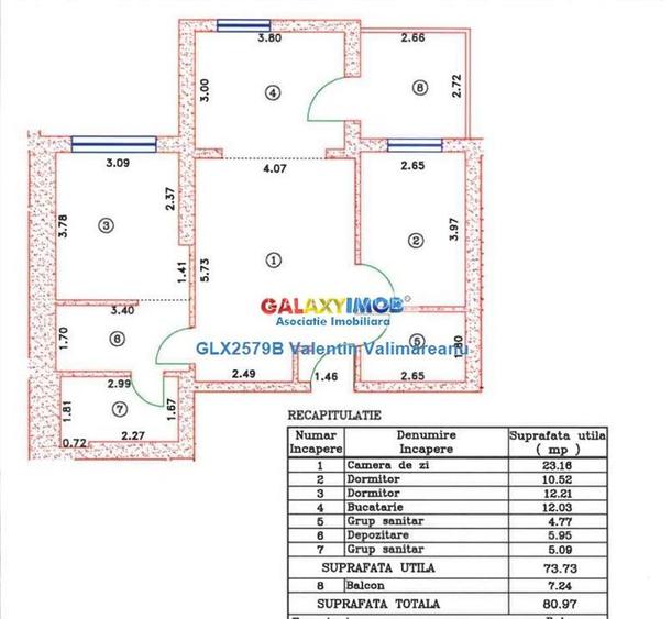Apartament 3 Camere Pipera VI 212 - 23