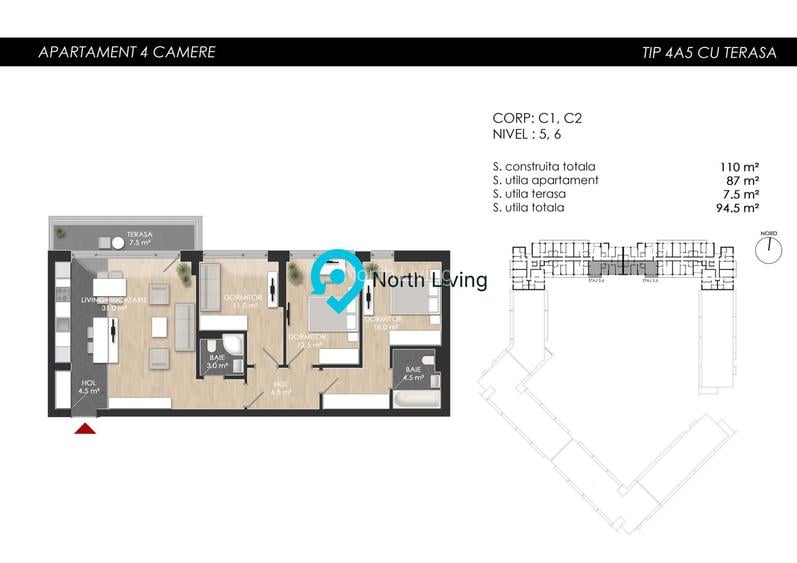 Apartament 4 camere | Ansamblu Rezidential - Bucurestii Noi - 15