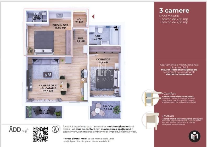 Apartament 3 camere, Maurer, Sighisoara - 2