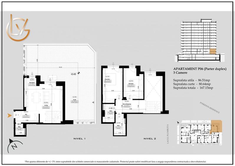 Duplex modern, pe malul Lacului Plumbuita – curte individuala 77 mp