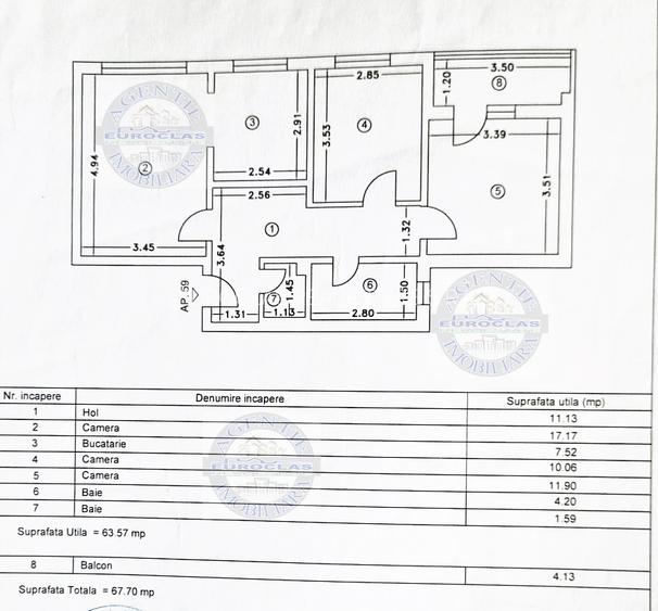 Apartament 3 camere - Tomis Nord/Brotacei - 132.500 euro (Cod E2+E7) - 19