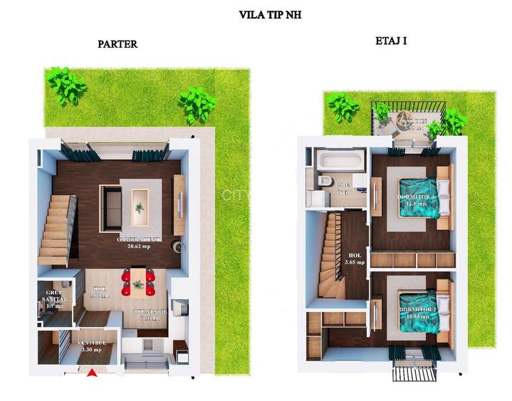 Vilă modernă 3 camere cu grădină privată – Cosmopolis - 18