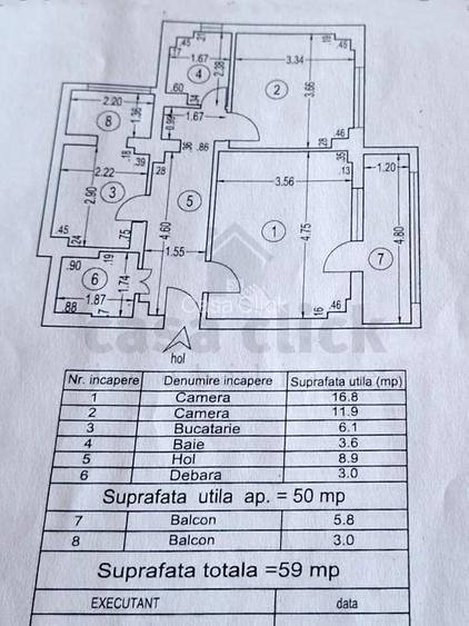 Apartament 2 camere Micro 19, 2 balcoane, etaj intermediar - 5