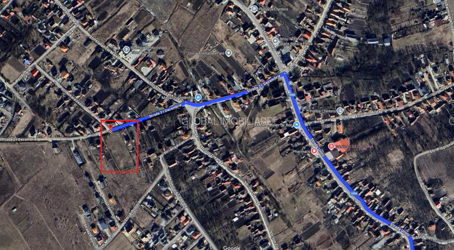 Teren Autorizabil Constructii, 1055 mp. Centru Chinteni 21 Decembrie - 9