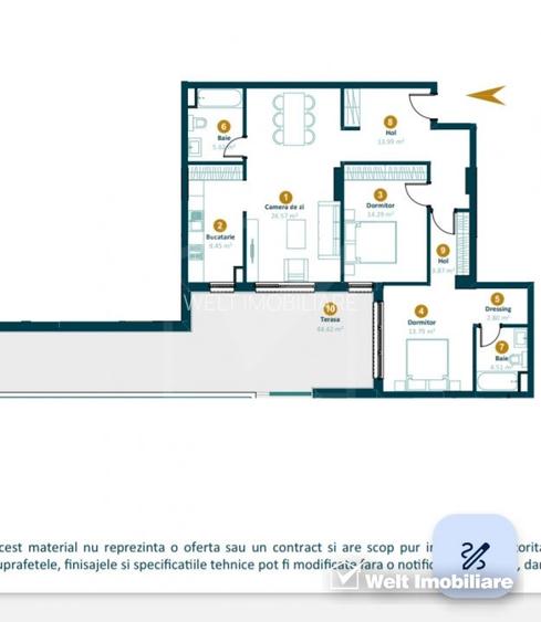 Apartamente de 4 camere, imobil nou zona Marasti, terasa 44 mp !  - 3