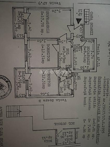 Apartament 3 camere decomandat – 75 mp – 2 balcoane  – Zona Casa de Cultur - 11