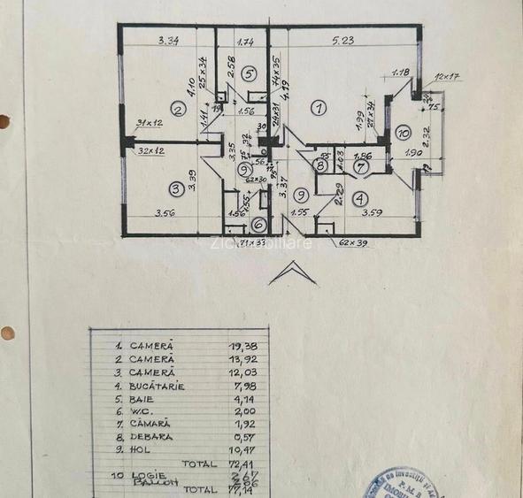 Apartament 3 camere decomandat Drumul Sării – Orizont, 77 mp, etaj 1/4, 2 băi - 11