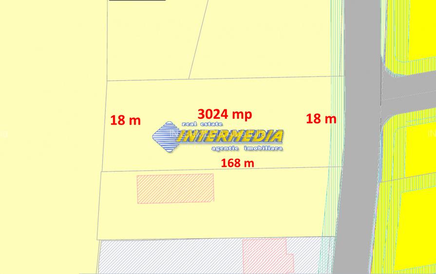 TEREN Intravilan in suprafata de 3024 mp, cu deschidere la drum de 18 m - 3