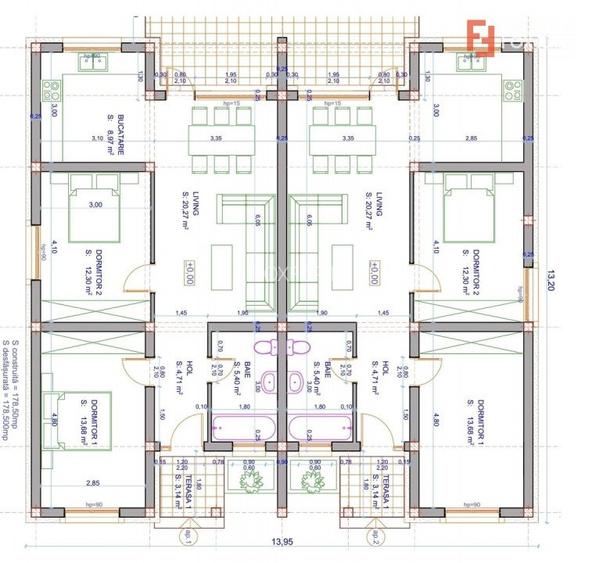 Duplex Mosnita cu 3 camere si teren de 300 mp - zona Noul Lidl - 3