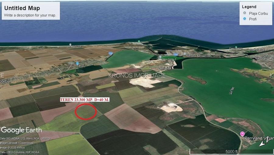 CORBU TEREN AGRICOL 23.300 MP. D=40 M. IDEAL INVESTITIE PRET 19.900 E - 4