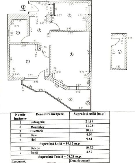 Primo, doua camere decomandat etaj 1 - 8