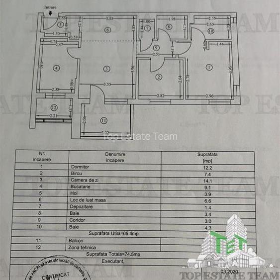Apartament 3 camere cu loc de parcare si boxa de vanzare in zona Laminorului Buc - 8
