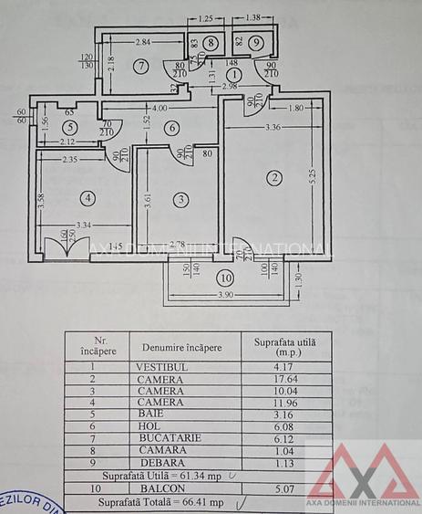 Apartament 3 camere Titan - metrou Grigorescu - bloc H - etaj 3 - 7