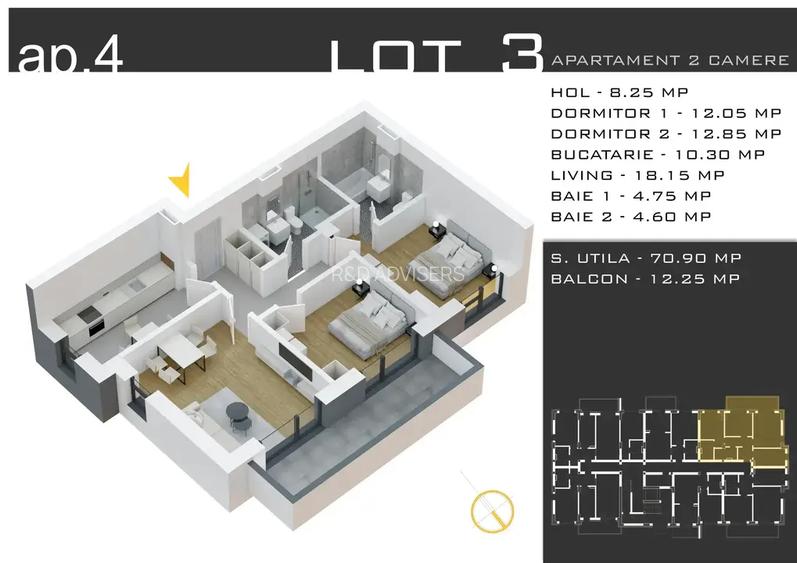 Apartament 3 decomandat Theodor Pallady metrou Nicolae Teclu - 4