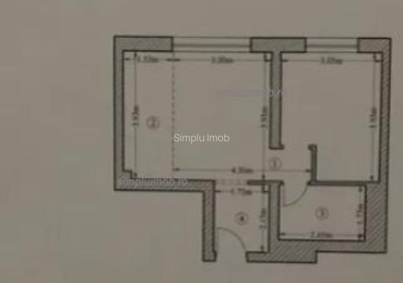 Centrala proprie bloc nou studio renovat mobilat Ozana - 1