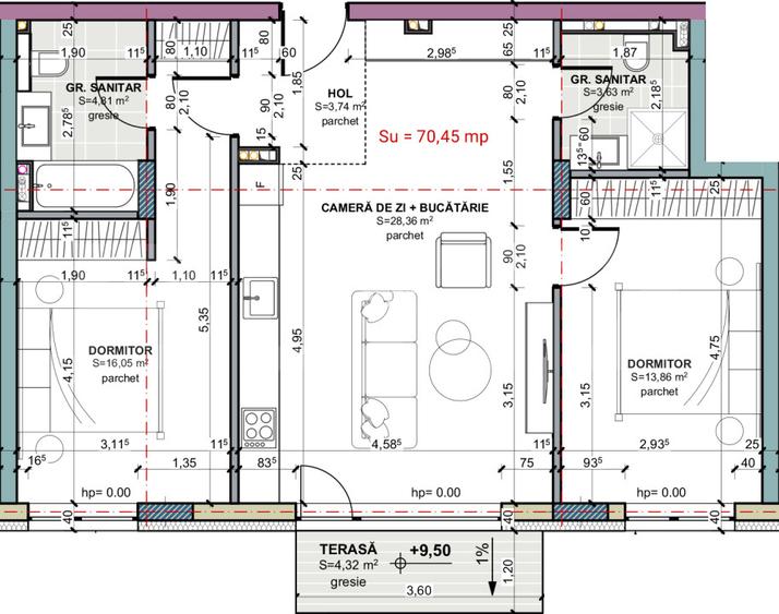 3 camere, 2 bai, 2 balcoane, view superb, comision 0, TERRA Oasului - 4