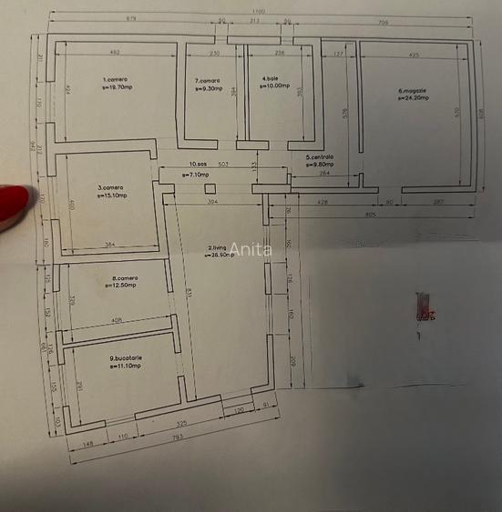Vand casa in Paleu, Jud Bihor! 3 camere, living mare, garaj dublu. Teren 711 mp. - 7
