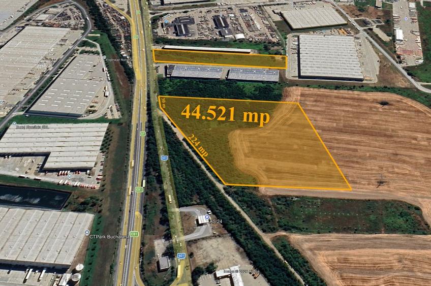 Teren industrial premium – A1 București–Pitești - 4,5 ha