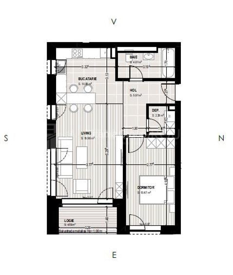 Apartament 2 camere cu vedere panoramică spre munte - Kasper Coresi - 13
