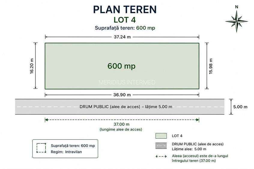 Exclusivitate Vanzare teren 1200 mp. Lazu front stradal 75 m. - 3