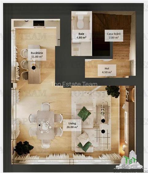 Vila individuala 5 camere, incalzire in pardoseala, P+1+M, toate utilitatile, 32 - 6