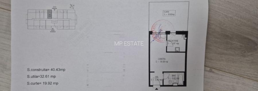 Garsoniera cu Gradina / Hils Republica / 500 m  Metrou / Comision 0% - 10