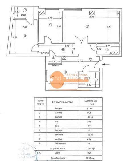 3 camere ultracentral | Piața Romană | 76 mp - 1