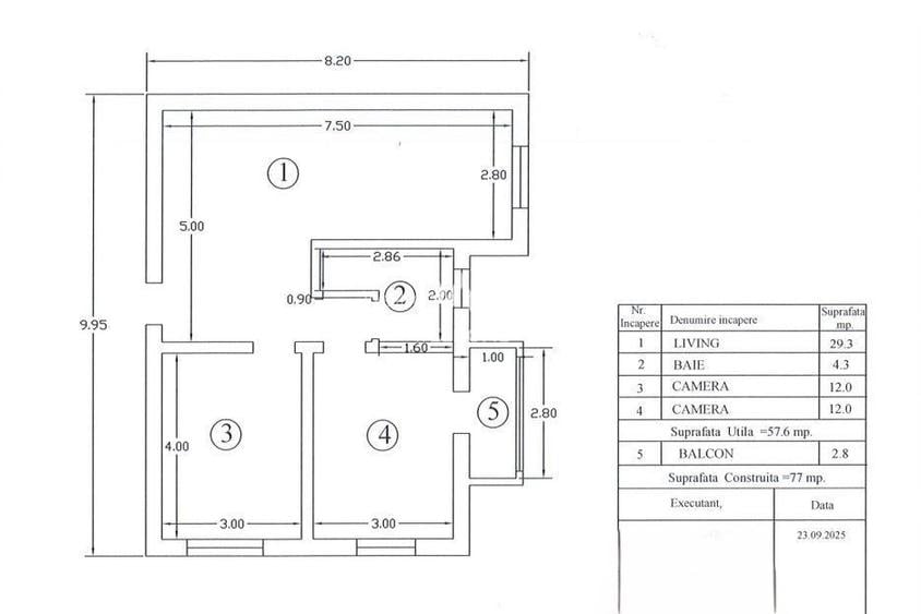 Apartament 3 camere – Complet mobilat și utilat Strand Sibiu - 1