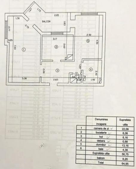 2 Camere Decomandat 65mp Bloc 2001 zona Frumoasa - 3