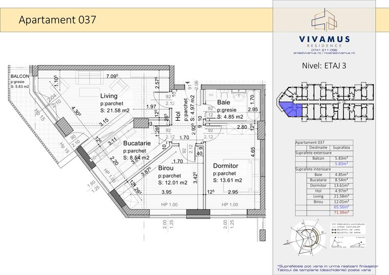 3 camere 66.5 mp utili + 6 mp balcon, bloc nou Brasov, mai 2026 - 1