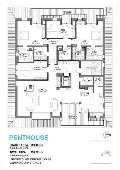 Penthouse de lux la padure,5 camere, 275 mp,  imobil boutique, 3950 Eur plus TVA - 12