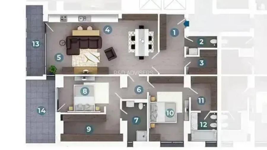 Apartament 3 camere – Parcul Verdi-Floreasca - 13