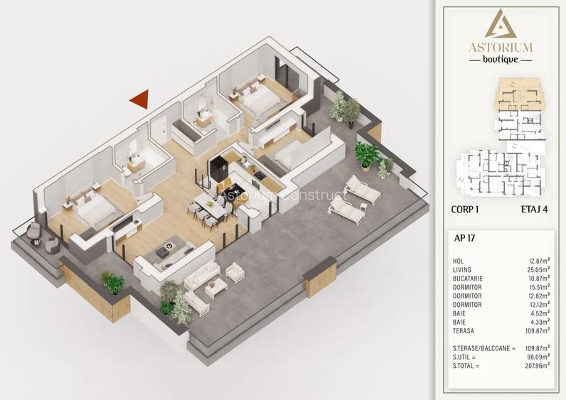 Apartament 4 Camere Premium cu Finisaje de Lux Comision 0% - 3